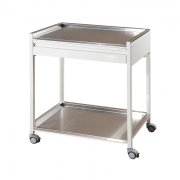 Cihaz Arabası Çekmeceli Alt Üst Paslanmaz Çelik